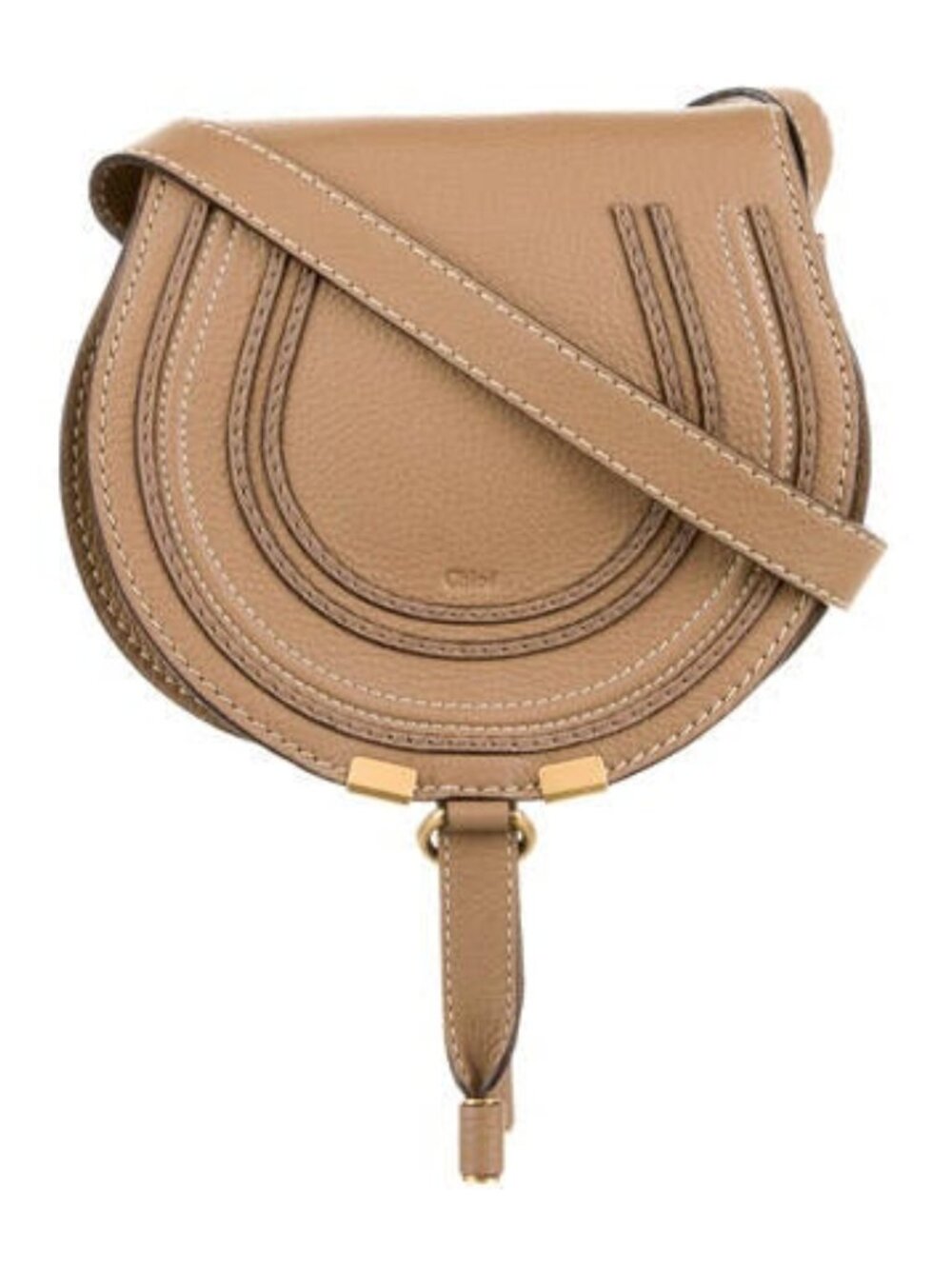 Chloé Marcie Mini Crossbody Bag in Light Tan